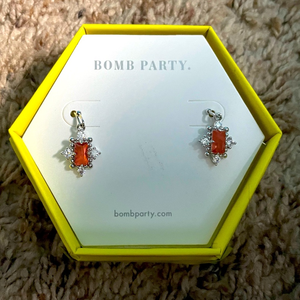 Orange Quartz Earrings